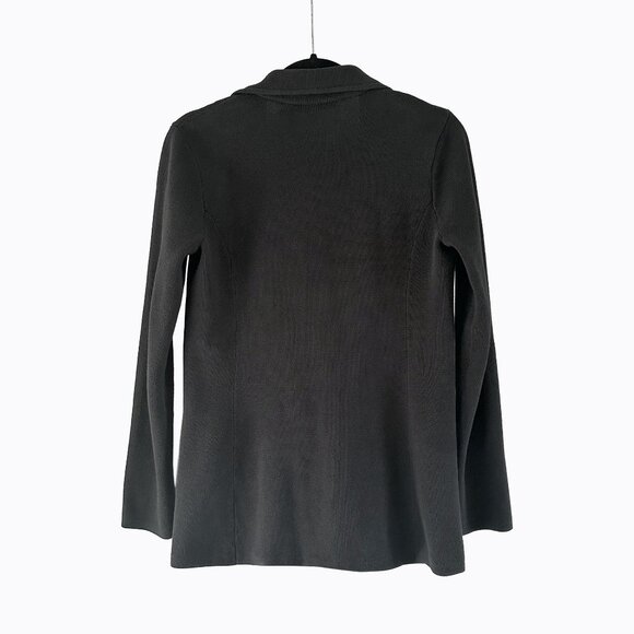 Lauren Ralph Lauren Sweater-Knit Blazer SzS Combed Black Crest Button Y2K Preppy - Picture 3 of 9